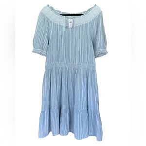 Old Navy Dobby Stripe Smocked Dress NWT Size Large Coastal Summer cottagecore